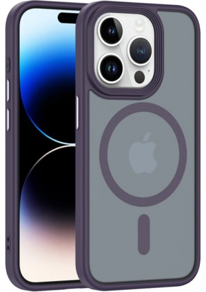 Bufalo Glass iPhone 14 Pro MagSafe Uyumlu Magnific Deep Purple Case Premium Derin Mor Kılıf fiyatları