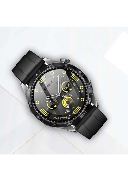 Huawei Gt4 46MM Ile Uyumlu Polymer Temperli Nano 0.5 mm Watch Ekran Koruyucu fırsatları