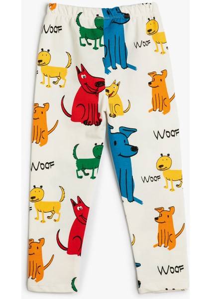 Jogger Eşofman Altı Hayvanlar Baskılı Beli Lastikli Pamuklu fiyatları