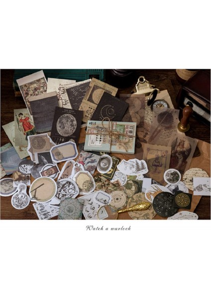 Scrapbook, Scrapbooking 60 Parça Uzay ve Gezegen Temalı Bullet Journal Set