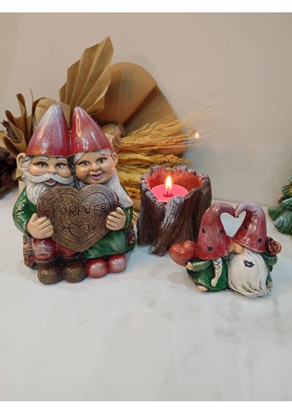 Gnome Yaşlı Çift Mumluk Seti Model 1 fiyatları