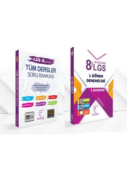 8. Sınıf LGS 1. Yarıyıl 2'li Paket Set