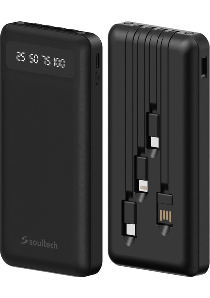 BT142 Hydra 10.000 Mah Powerbank 3ın1 Sıyah