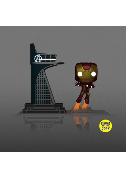 Avengers 2 Iron Man With Avengers Tower Glow-In-The-Dark Funko Pop! Town #35 Special Edition Figür