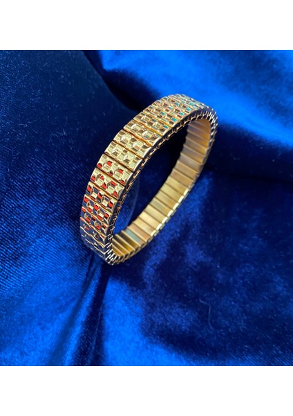 Altın Kaplama Çelik Esnek Bileklik Modayı Kaçırma