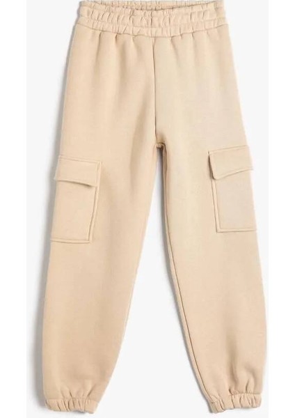 4WKG40294AK Kız Çocuk Eşofman Alt Bej