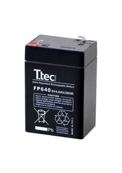 Ttec 6V 4AH Bakımsız Kuru Akü
