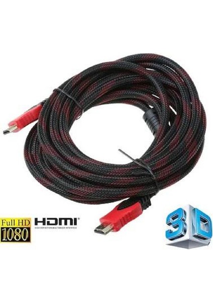 Speeduf Hdmi Kablosu 10 Metre LCD Laptop Fullhd Ara Bağlantı Erkek-Erkek Tv Kablo Ps3 Ps4 Xbox