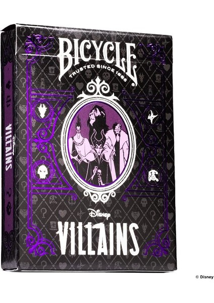 Disney Villains Oyun Kartı-mor renkli deste,