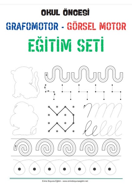 Okul Öncesi Grafomotor – Görselmotor Beceriler Eğitim Seti 2 Kitap