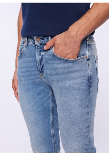 Normal Bel Skinny Fit Açık Indigo Erkek Denim Pantolon DT10352_ETHAN Skinny Fit Normal Bel modelleri