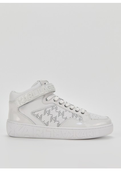 Beyaz Kadın Deri Sneaker KL61056