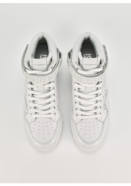 Beyaz Kadın Deri Sneaker KL61056 modelleri