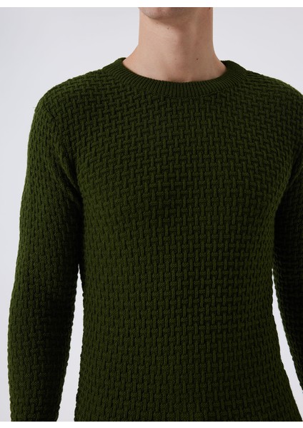 O Yaka Regular Fit Haki Erkek Kazak 241 Lcm 241037 Fonzo Hakı modelleri