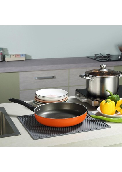 Gıda Sınıfı Şık Mutfak Lavabo Drenaj Mat Isı Gri (Yurt Dışından) fırsatları