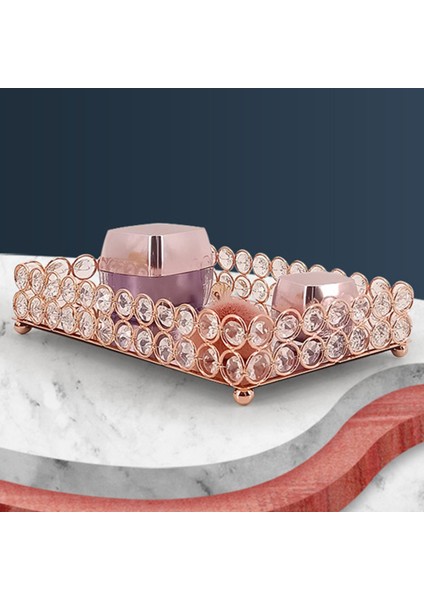Çok Amaçlı Dekoratif I Meyve Tepsisi Paneli, Kozmetik Kabı L Rose Gold (Yurt Dışından)