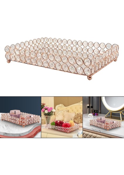 Çok Amaçlı Dekoratif I Meyve Tepsisi Paneli, Kozmetik Kabı L Rose Gold (Yurt Dışından)
