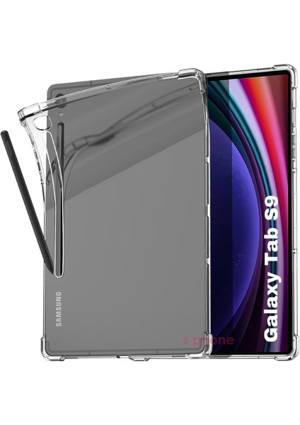 Samsung Galaxy Tab S9 11INÇ X710 Uyumlu Tablet Kılıf Clear Şeffaf Dört Köşe Korumalı Esnek Silikon