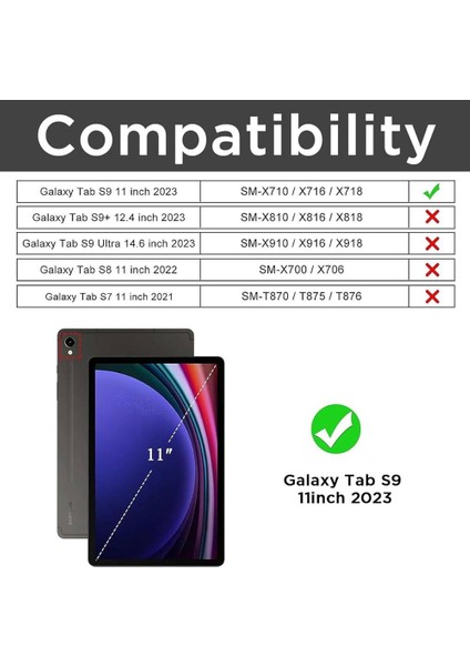 Samsung Galaxy Tab S9 11INÇ X710 Uyumlu Tablet Kılıf Clear Şeffaf Dört Köşe Korumalı Esnek Silikon