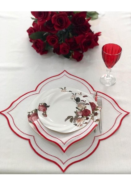 Kırmızı Damla Konseptli Amerikan Servis Takımı 8 Kişilik(16 Parça) fiyatları