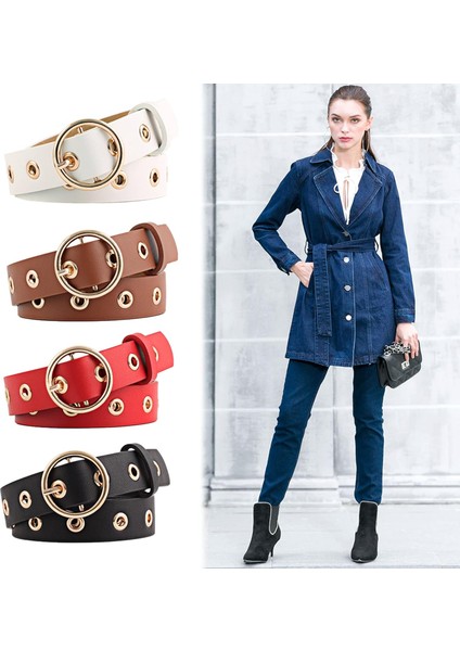 Bayan Grommet Kemer Suni Deri Tek Pin Toka Kot Pantolon Için Punk Kemerler (Yurt Dışından) fırsatları