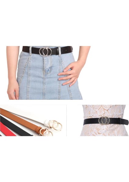 3'lü Paket Suni Deri Bayan Kemer Kot Elbise Kemeri (Yurt Dışından) fiyatları