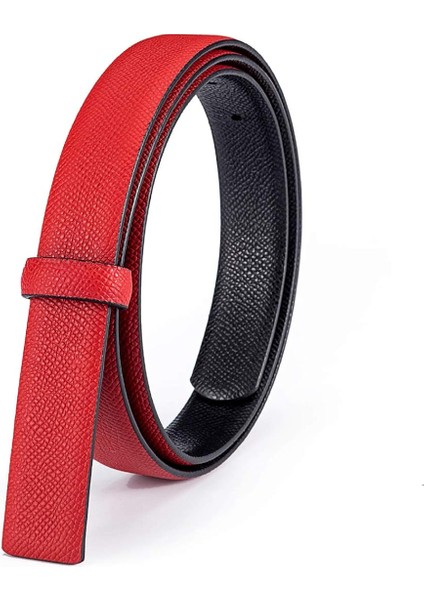 Kadın Ters Çevrilebilir Gerçek Deri Yedek Kemer Askısı Tokasız 1"/25MM Genişliğinde (Yurt Dışından)
