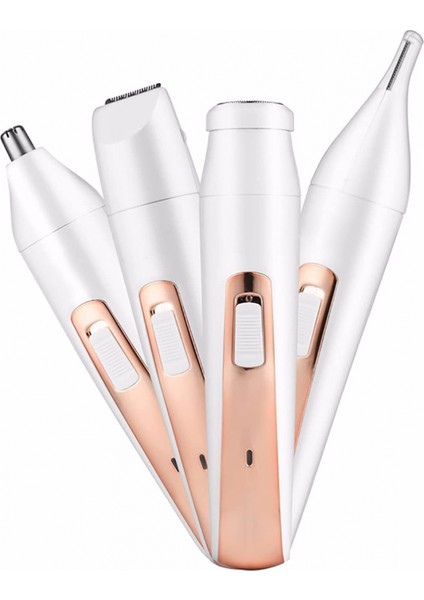 Bayan Tıraş Makinesi 4'ü 1 Arada Kadınlar Için Yüz Epilasyon Ağrısız Kusursuz Epilatör Su Geçirmez Elektrikli Bayan Tıraş Bıçağı USB Şarj Edilebilir Kaş Düzeltici / Yüz (Yurt Dışından)
