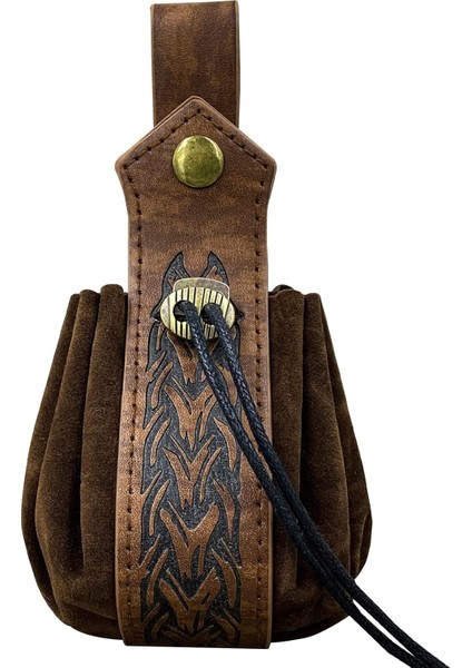 Ortaçağ Suni Deri Ipli Kese, Retro Iskandinav Taşınabilir Bozuk Para Cüzdanı, Larp Ren Faire Için Vintage Kemer Kılıfı Zar Çantası (Kahverengi B) (Yurt Dışından) fiyatları