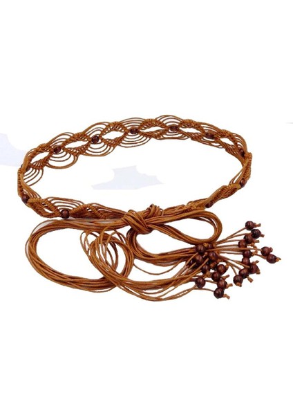 Kadın Bohem Tarzı Ip Örgü Bel Kemeri (Yurt Dışından)