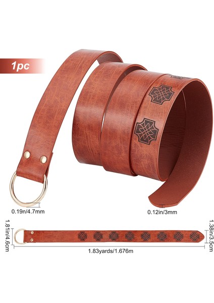 66 Inç Ortaçağ Viking Kemeri Rönesans Kabartmalı Deri Şövalye Kemeri O Halka Tokaları ile Retro Celtic Stili Kuşak Erkekler Kadınlar Için Cadılar Bayramı Cosplay Giyim Aksesuarları (Yurt Dışından) fiyatları
