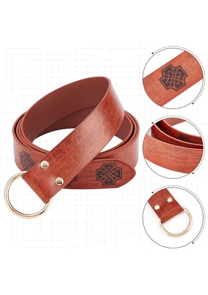 66 Inç Ortaçağ Viking Kemeri Rönesans Kabartmalı Deri Şövalye Kemeri O Halka Tokaları ile Retro Celtic Stili Kuşak Erkekler Kadınlar Için Cadılar Bayramı Cosplay Giyim Aksesuarları (Yurt Dışından) modelleri