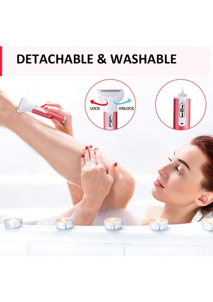 Kadın Bikini Düzeltici, 5'i 1 Arada Kadın Elektrikli Tıraş Makinesi, Bikini Bölgesi / Burun / Koltuk Altı / Kaş / Yüz Için Şarj Edilebilir Epilatör Bayan Saç Ağrısız Tıraş Makinesi (Yurt Dışından) fırsatları