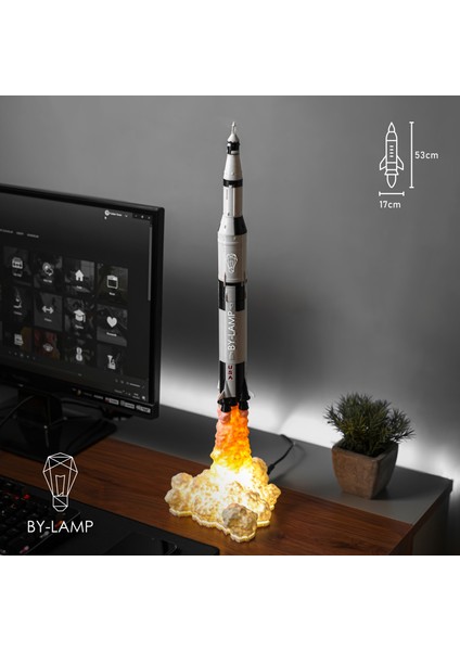 ⎥Roket Lamba, Nasa, Roket, Satürn V, Uzay, SpaceX, Satürn V Lambası, Apollo 11, Uzay Lambası