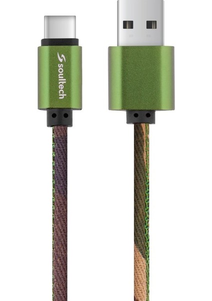 DK031 Platınum Army Metal Typec Kablo