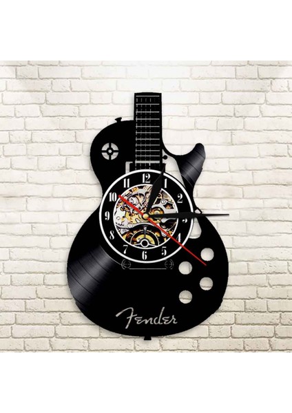 12 Inç Vinil Kayıt Duvar Saati Oturma Odası Çalışma Retro Gitar CD Kayıt Duvar Saati Dilsiz Saat (Yurt Dışından) fırsatları