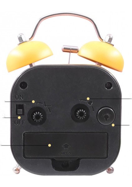 Öğrenciler, Çocuklar ve Yetişkinler Için 3 Inç Kare Metal Aydınlık Sevimli Çalar Saat Sessiz Çalar Saat (Sarı) (Yurt Dışından) modelleri