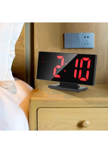 Dijital Çalar Saat, Ayna Tasarımı Düşük Maliyetli Çalar Saat Sıcaklık Ölçümü Işlevi Ofis Için Ev (Yurt Dışından) fırsatları