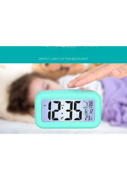 Çocuklar Için Dijital Çalar Saat, Geniş Ekranlı Yükseltilmiş LCD Çalar Saatler, Akıllı Gece Lambası, 12/24H, Iç Ortam Sıcaklığı, Küçük Saatler (Mavi) (Yurt Dışından) modelleri