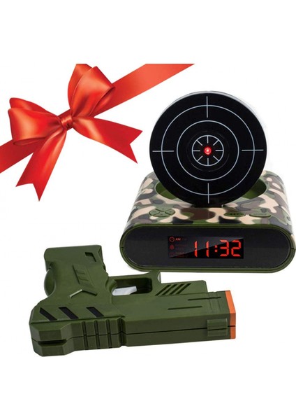Hedef Uyandırma Çalar Saati, Yaratıcı Atış Alarmı Kişiselleştirilmiş 12 Saatlik Dijital Ekran, Uyuyanlar Için Uygun, Erkekler ve Kızlar Için (Kamuflaj) (Yurt Dışından)