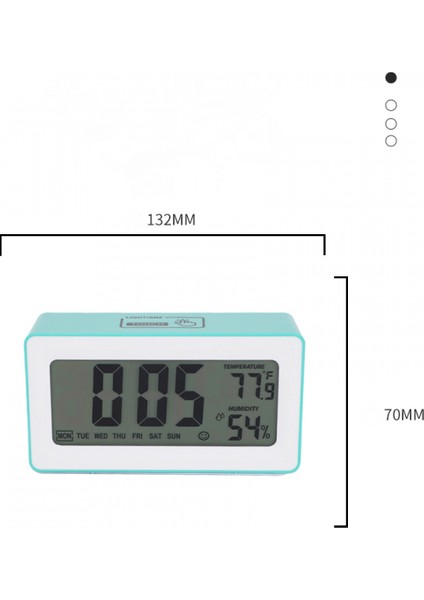 5 Inç Akıllı LCD Elektronik Saat Masaüstü ile Çalar Saat Aydınlık Tembel Elektronik Saat Çok Fonksiyonlu Sabit Saat (Yeşil) (Yurt Dışından)