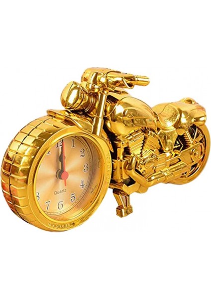 Motosiklet Çalar Saat Retro Motosiklet Çalar Saat Vintage Motosiklet Saat Eski Raf Saat Eski Çalar Saat Ev Ofis Masaüstü Dekor ( Pil Altın ) (Yurt Dışından)