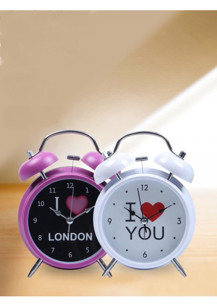 4 Inçlik Metal Çalar Saat Mor I Kalp Şeklinde Londra Işıklı Sessiz Basit Küçük Çalar Saat Çocuklar, Öğrenciler ve Yetişkinler Için Ev Ofis Saati (Yurt Dışından) fırsatları