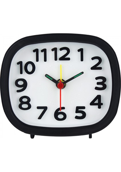 3.85 Inç Basit Moda Çalar Saat Dilsiz Ev Öğrenci Çalar Saat Karikatür Çalar Saat Çocuk Başucu Çalar Saat (Siyah) (Yurt Dışından)