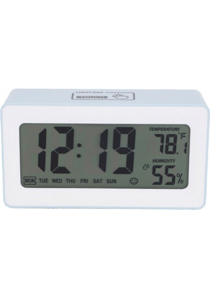 5 Inç Akıllı LCD Elektronik Saat Masaüstü ile Çalar Saat Aydınlık Tembel Elektronik Saat Çok Fonksiyonlu Sabit Saat (Mavi) (Yurt Dışından)