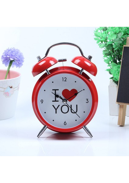 4 Inç Metal Çalar Saat Kırmızı Ben Işıklı Dilsiz Basit Küçük Çalar Saat ile Kalp Şeklinde Siz Çocuklar, Öğrenciler ve Yetişkinler Için Ev Ofis Saati (Yurt Dışından) fiyatları