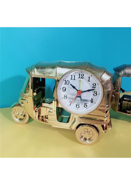 Kişiselleştirilmiş Zamanlama Hatırlatıcılı Ilkokul Retro Üç Tekerlekli Bisiklet Şeklindeki Çalar Saat, Altın, 7 Inç × 4,72 Inç (Yurt Dışından)