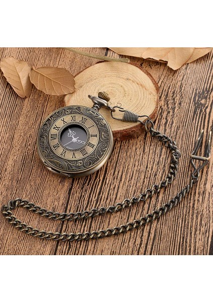 Siyah Kadranlı ve Zincirli, Bronz Erkekler Için Kuvars Cep Saati (Yurt Dışından) fiyatları