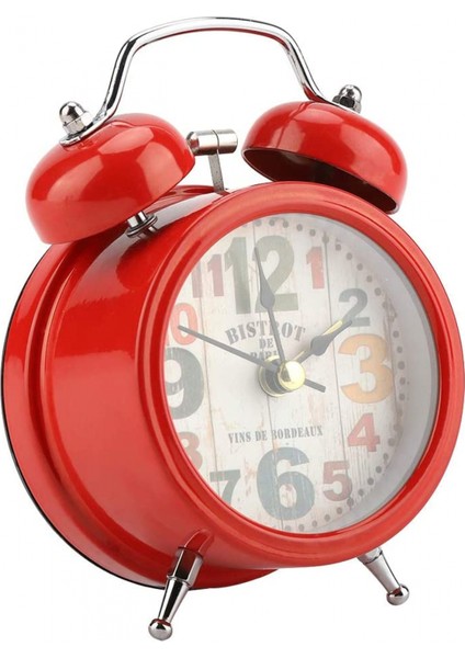 Küçük Hafif Mini Pençe Makinesi Çalar Saat, Yatak Odası Ev Masası Için Mini Çalar Saat Kırmızı (Yurt Dışından)
