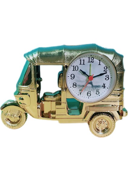 Kişiselleştirilmiş Zamanlama Hatırlatıcılı Ilkokul Retro Üç Tekerlekli Bisiklet Şeklindeki Çalar Saat, Altın, 7 Inç × 4,72 Inç (Yurt Dışından)